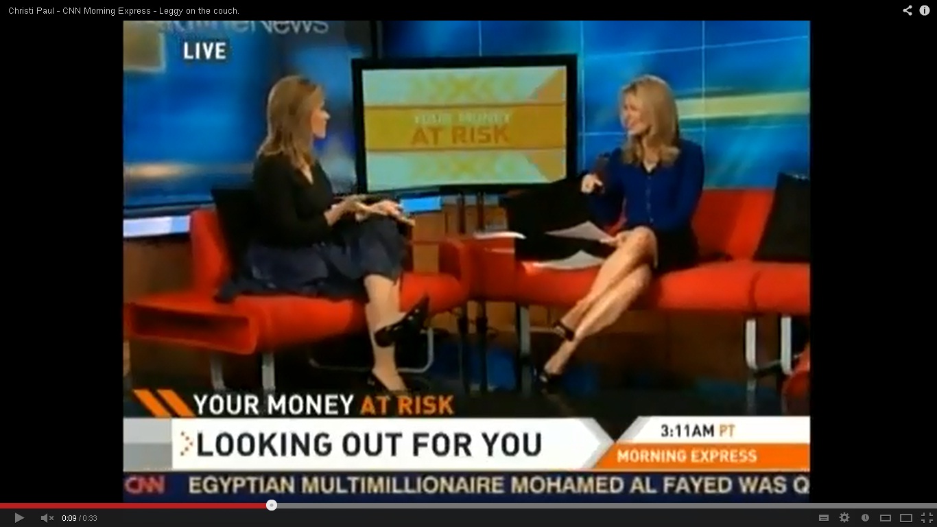 Christi Paul - CNN Morning Express - Leggy on the couch. 